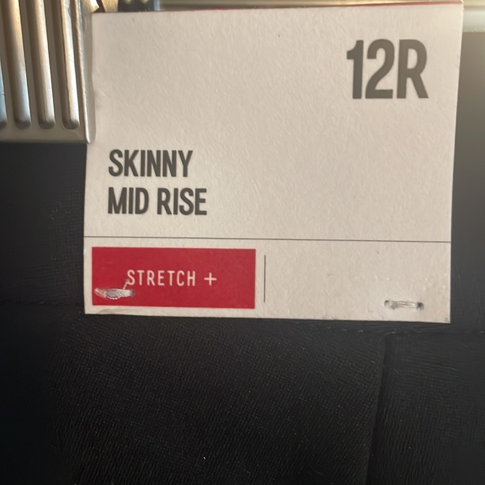 Express Stretch Skinny Mid Rise Pants - Picture 3 of 4
